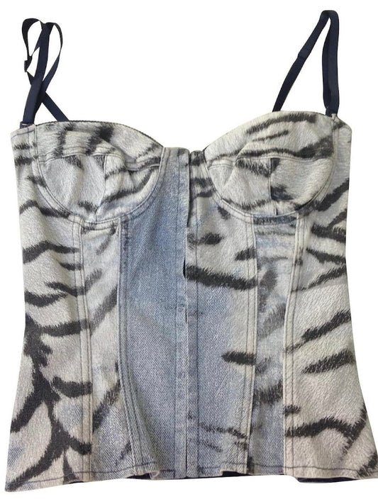 Cavalli Zebra Corset Top - XS