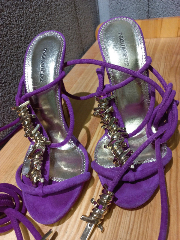 Dsquared2 Barbed Wire Heels Purple - 38