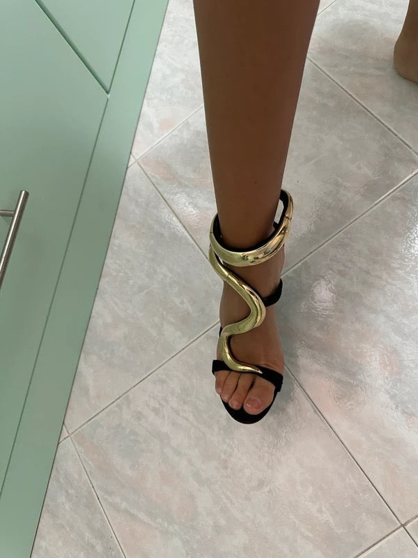 Giuseppe Zanotti Gold Venere Heel - 37