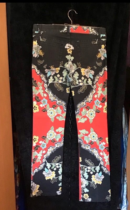 Roberto Cavalli Cheongsam Jeans - M