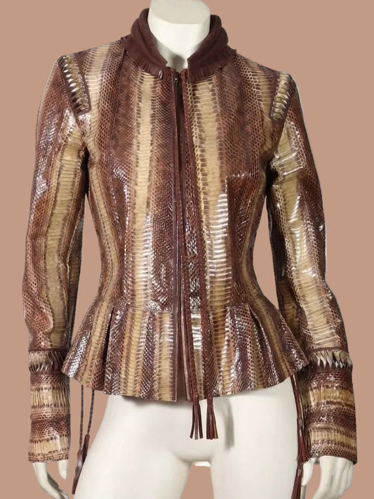 Roberto Cavalli 2007 Python Jacket - S/M