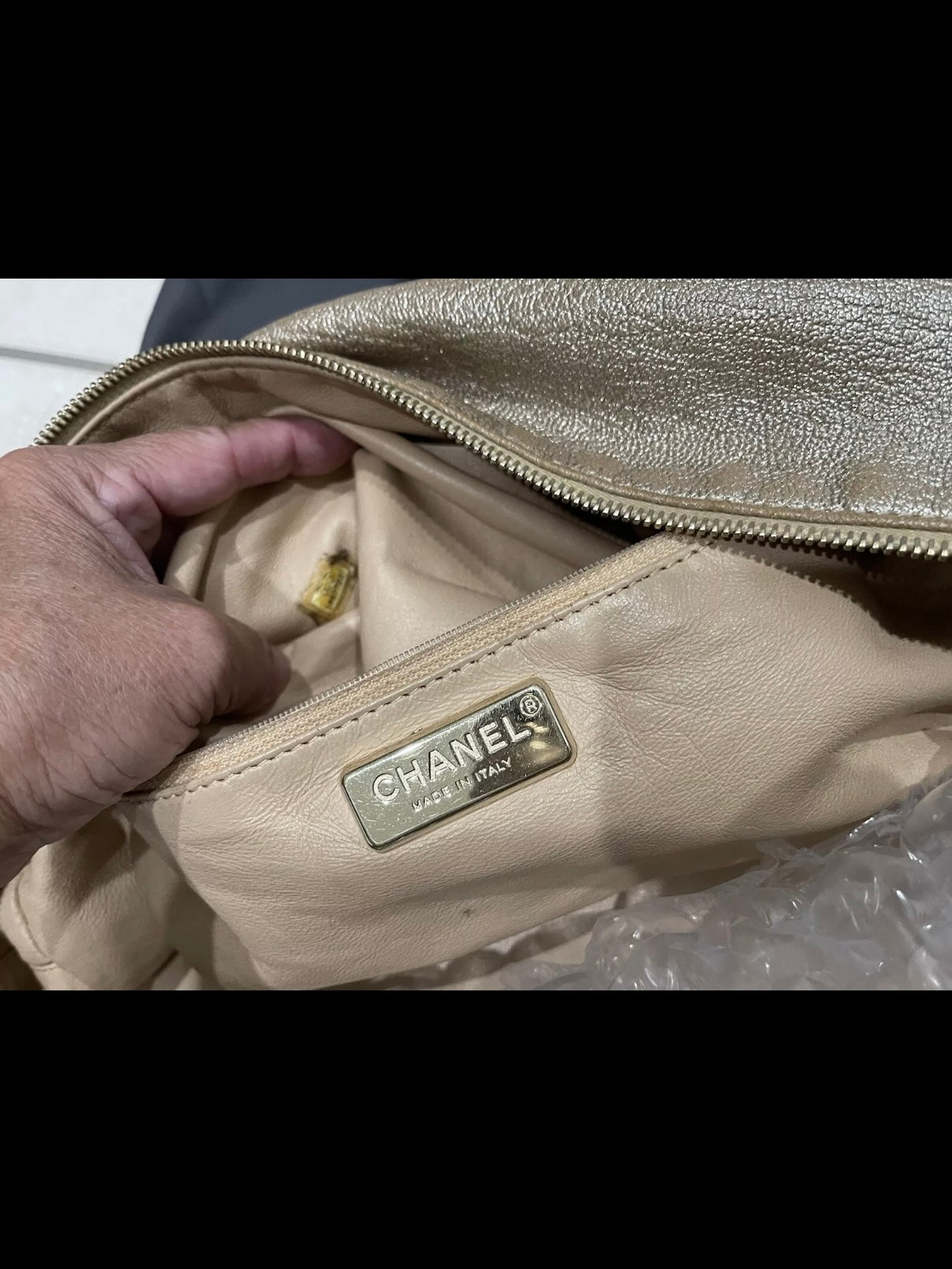 Chanel Bowling Bag Gold Jumbo