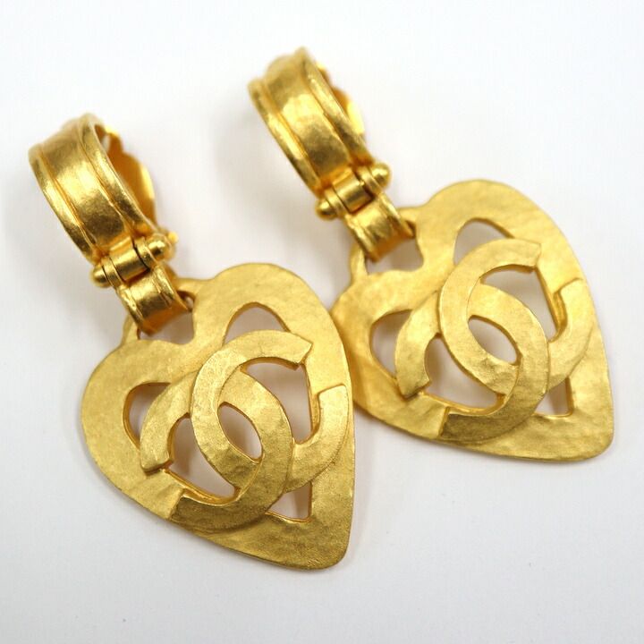 Chanel 1995 Heart Earrings