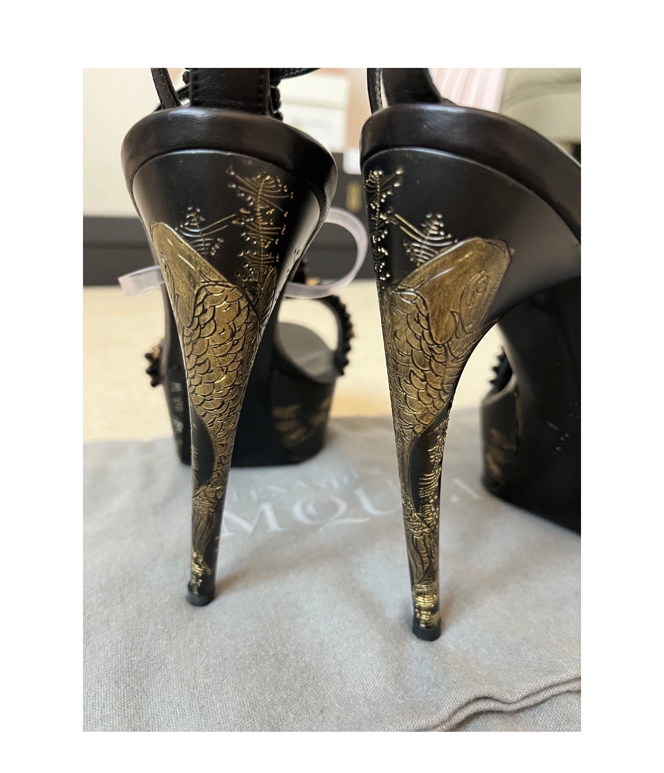 Alexander McQueen Etched Fishbone Heel - 36/37