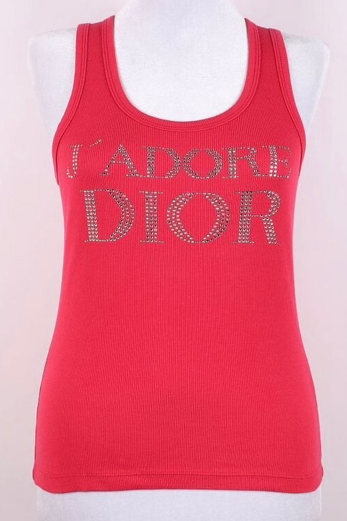 Jadore Dior Diamante Top Pink - S