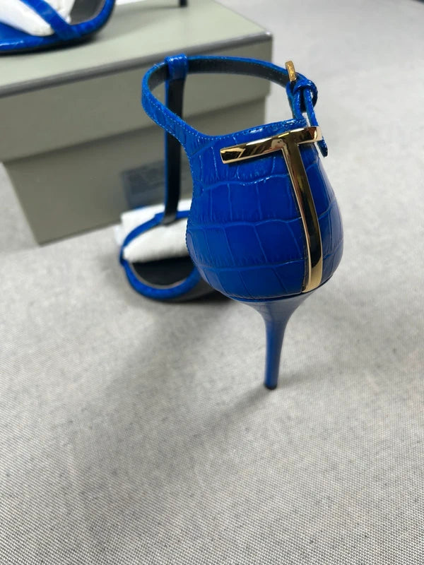Tom Ford Embossed Leather Croc Print Heels Brand New - 37