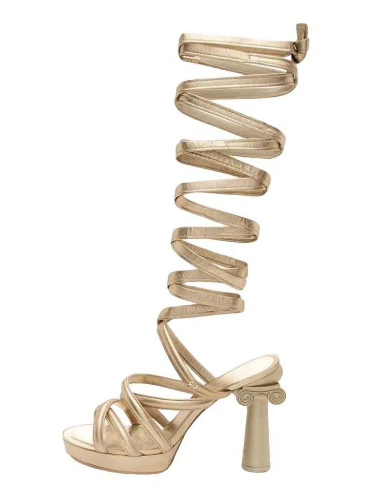 Chanel Colosseum Lace Up Heels Brand New  - 37/37.5