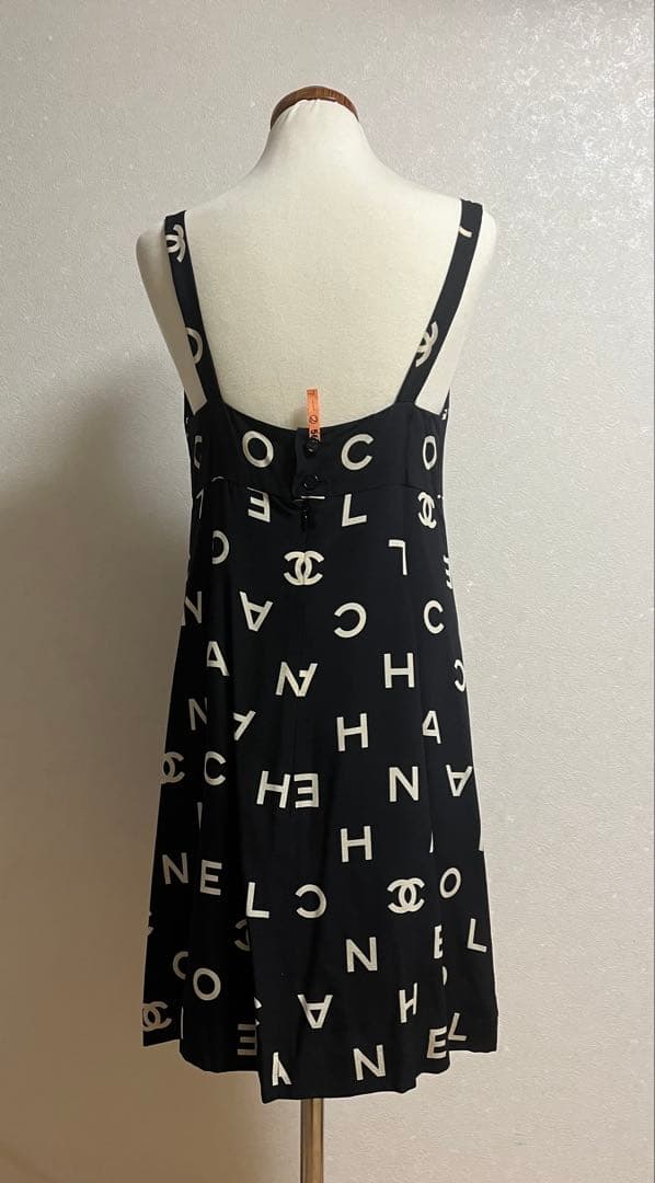 Chanel S/S 1997 CC Logo Mini Dress with Matching Scarf/Headscarf - S/M