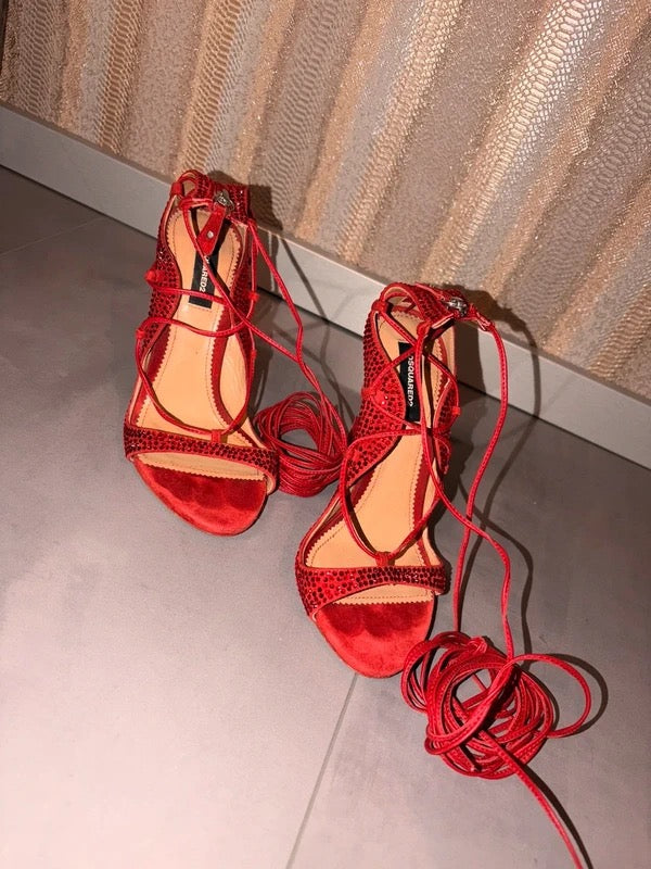 Dsquared2 Sequin Riri Lace Up Heels - 37