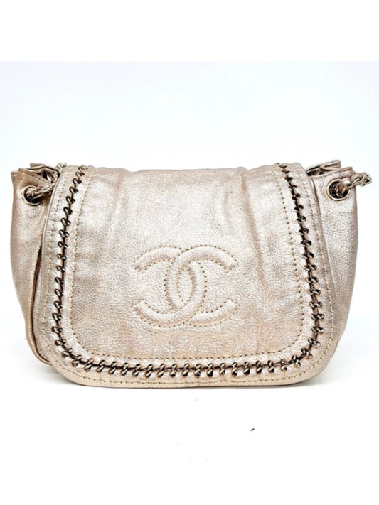 Chanel Gold Shoulder Bag Small