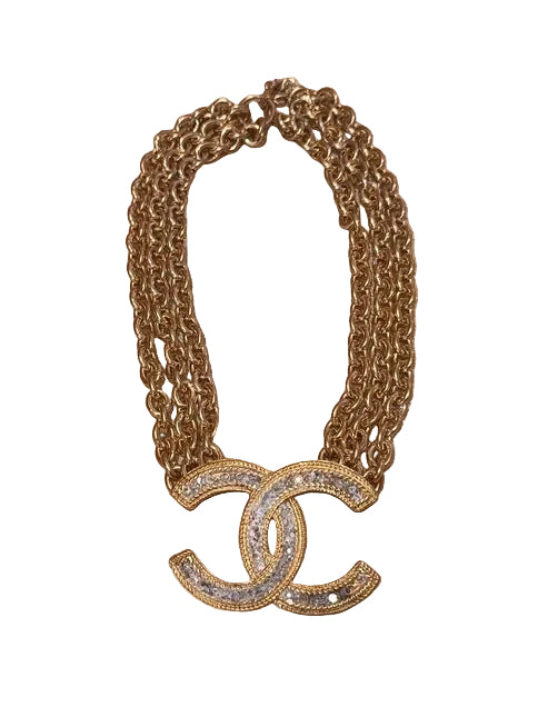Chanel Oversized CC Diamanté Choker Necklace
