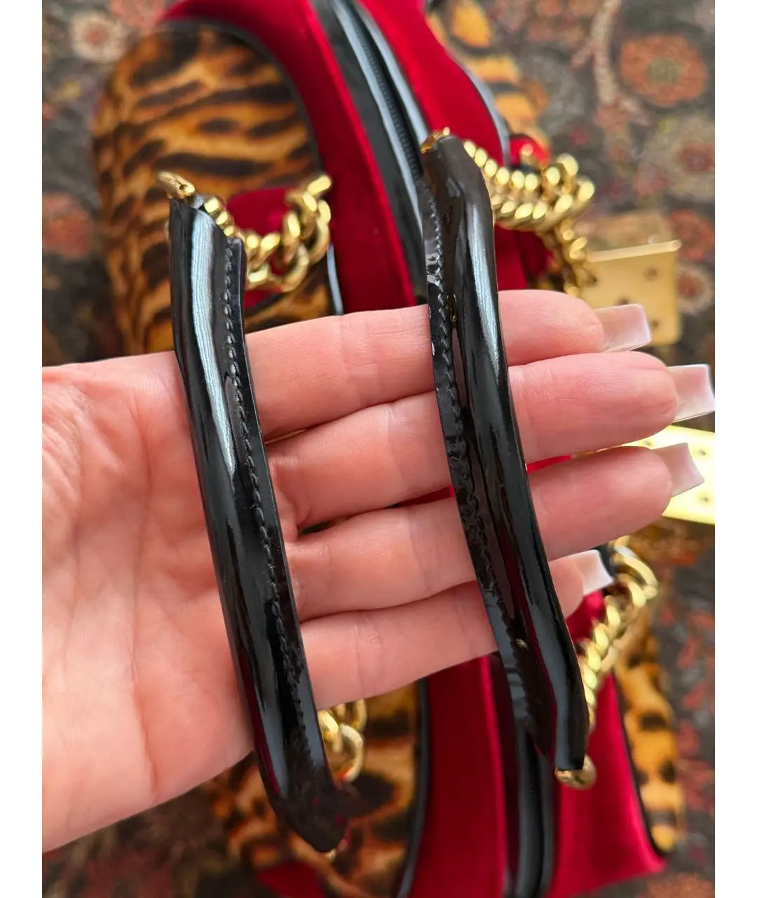 Dior Leopard Print Pony Hair Gambler Bag