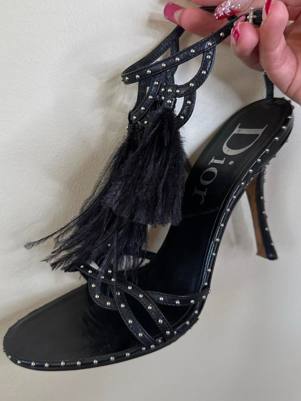 Dior by Galliano Diamanté Feather Heel - 38