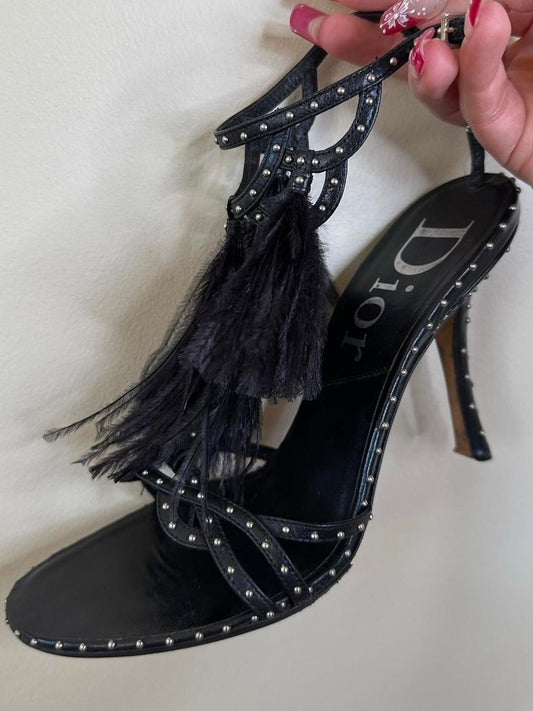 Dior by Galliano Diamanté Feather Heel - 38