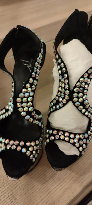 Giuseppe Zanotti Diamanté Wedges - 40
