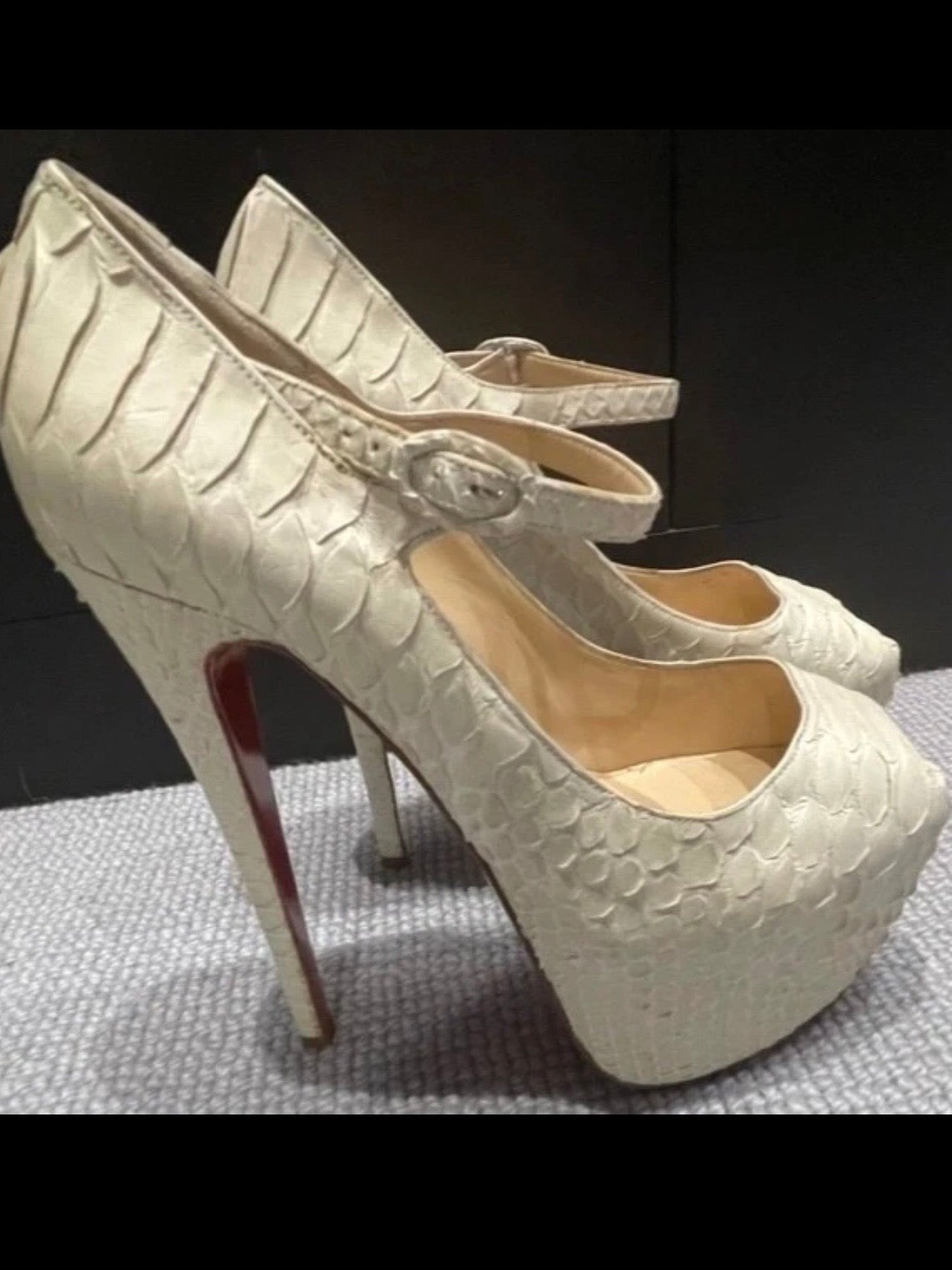Christian Louboutin Lady Highness Python Heels - 39