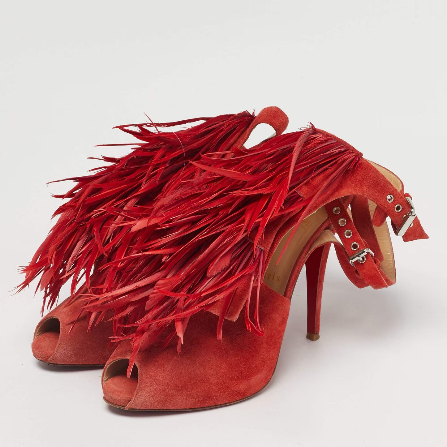 Christian Louboutin Feather Heels Red - 40/40.5