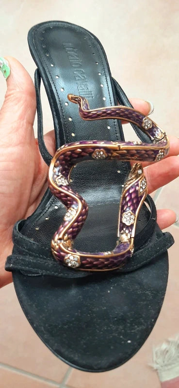 Roberto Cavalli Snake Heels - 38