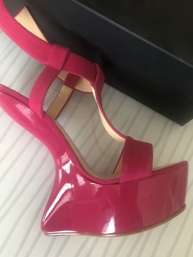 Giuseppe Zanotti T-strap Wedge Heel Brand New - 37/37.5