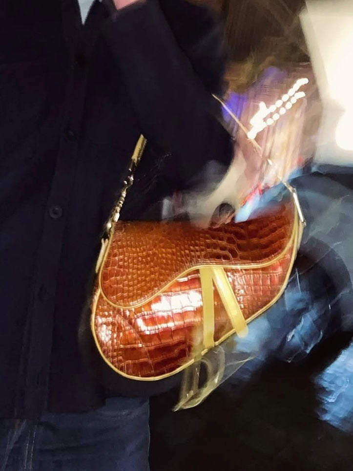 Dior Crocodile Saddle Bag