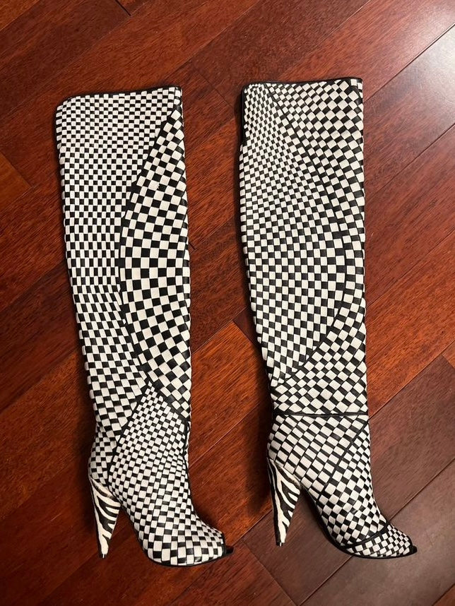 Tom Ford Geometric Print Runway 2013 Boots Brand New - 38