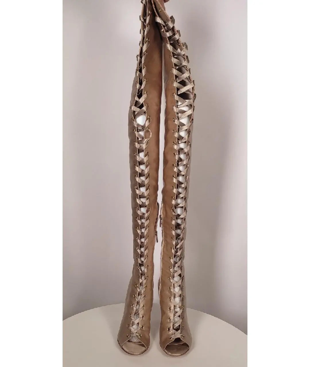 Gianvito Rossi Marie Satin Lace Up Boots - 39