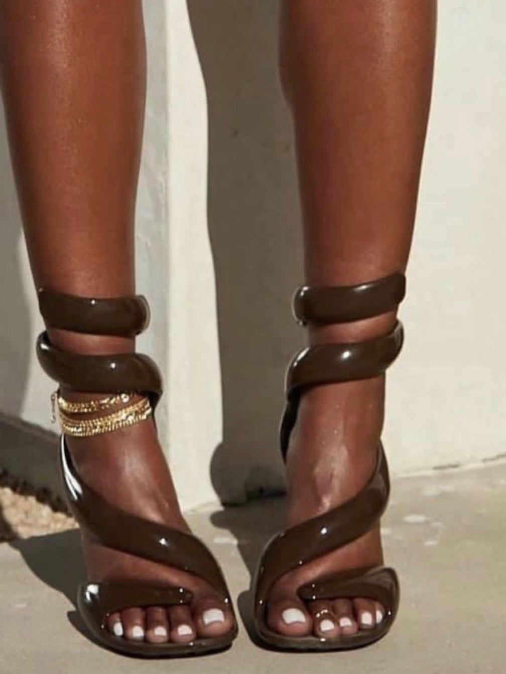 Bottega Venenta Spiral Heels Brown - 38