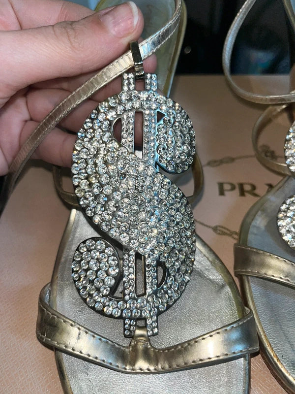 Giuseppe Zanotti Dollar Sign Wedge Heel - 37