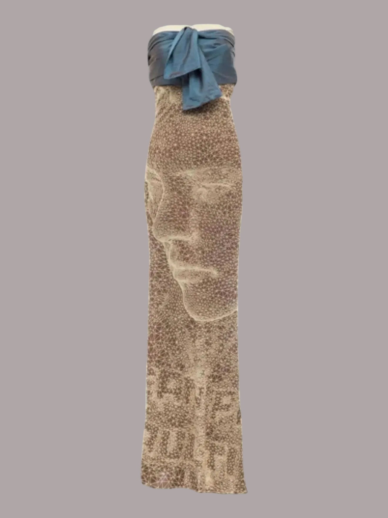 Jean Paul Gaultier Spring 2001 Silk Strapless Constellation Dress - M/L