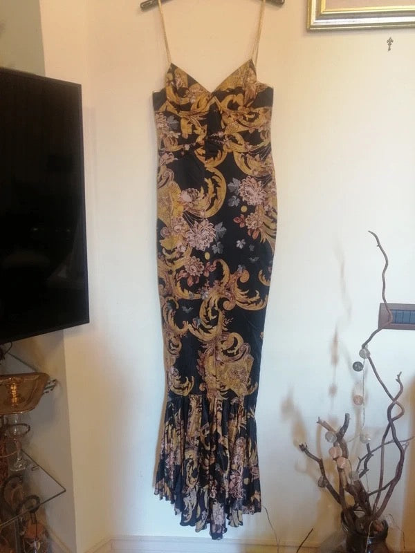 Cavalli Baroque Silk Dress Brand New - M