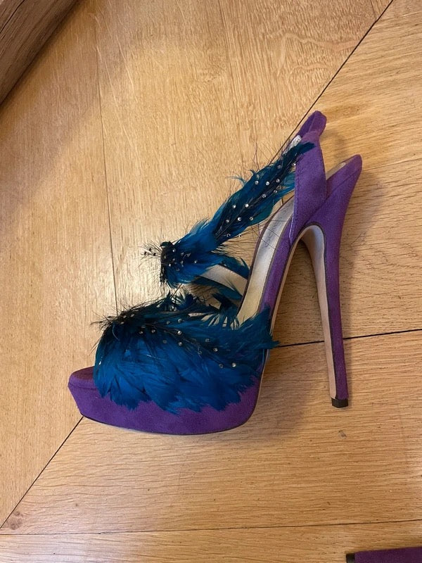 Jimmy Choo Feather Heels - 37