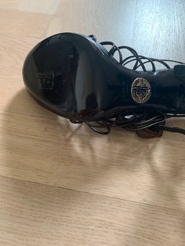 Roberto Cavalli Crocodile Gladiator Heels Brand New - 39