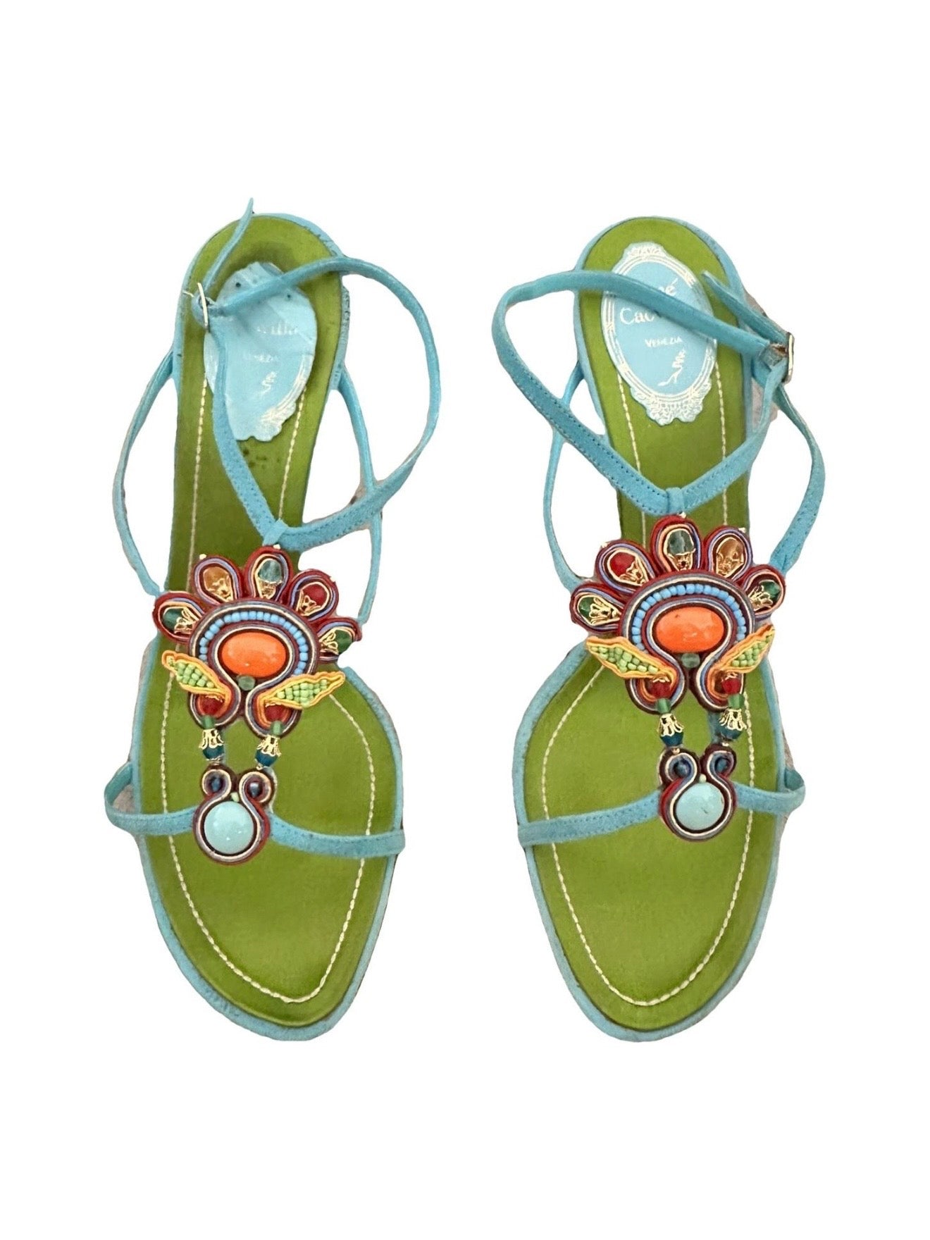 Rene Caovilla Beaded Heels - 36.6/37