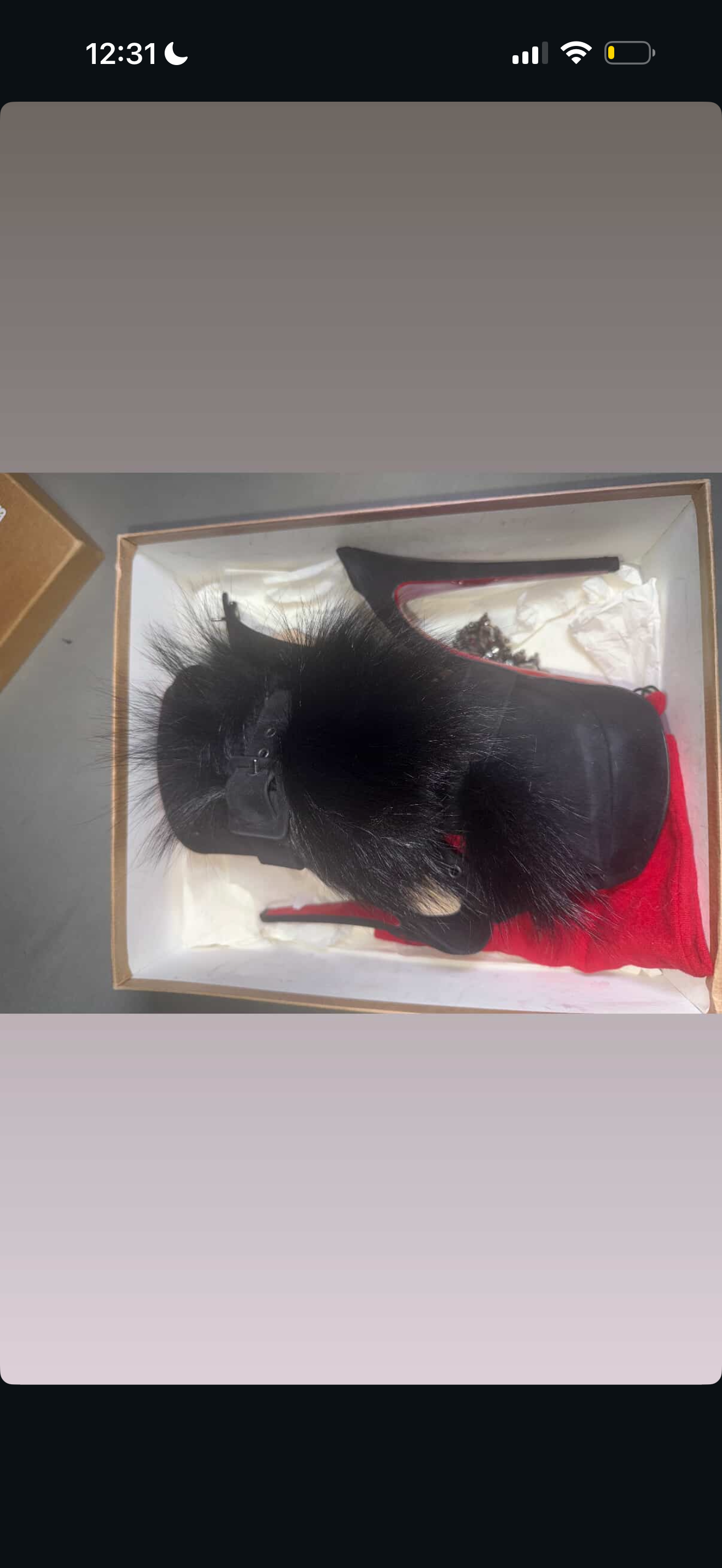 Christian Louboutin Fur Splash Heels - 39.5