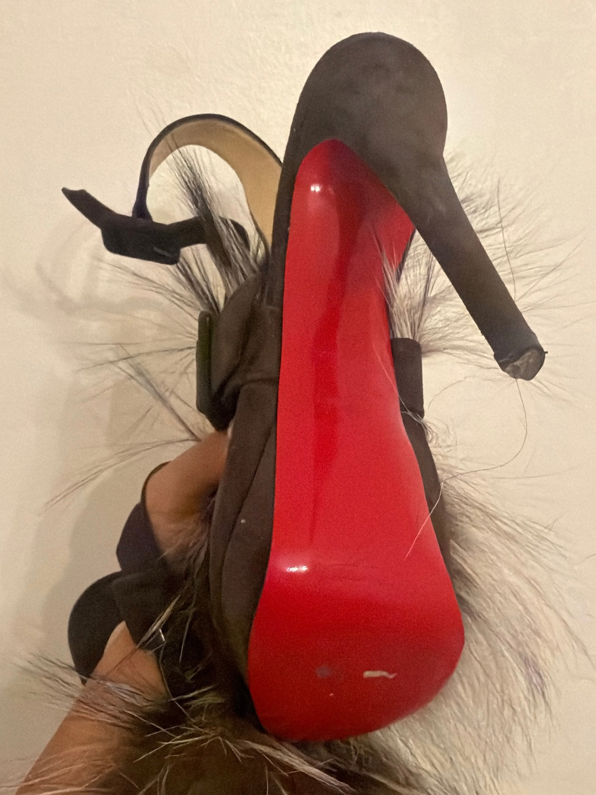 Christian Louboutin Fur Splash Heels - 40