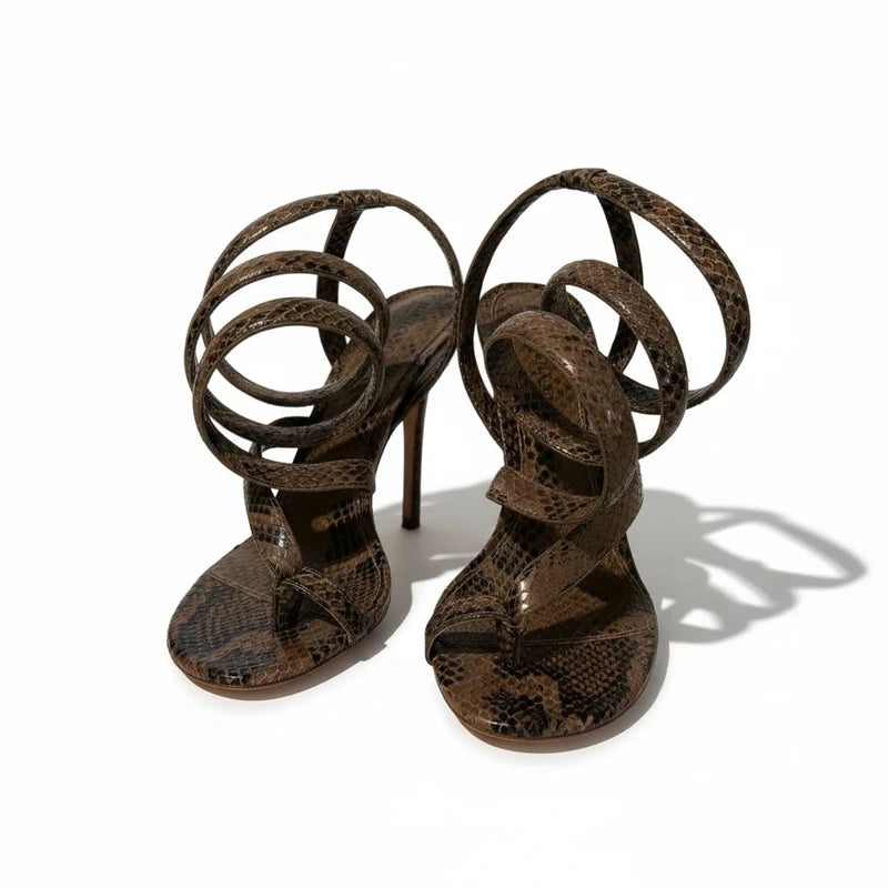 Botegga Venetta Python Spiral Heels - 39
