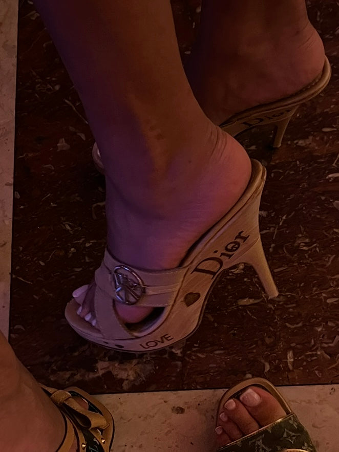 Dior Galliano Peace Heels Beige - 37.5/38