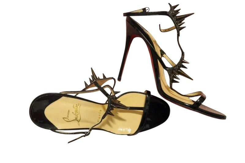 Christian Louboutin Lady Max Spike T-Strap Heels - 38