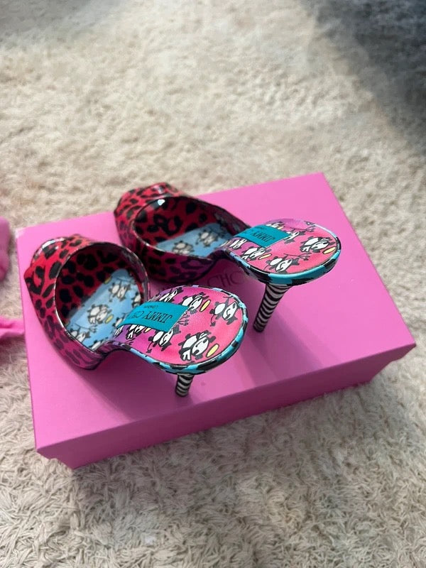 Jimmy Choo Leopard Print Heels - 38.5