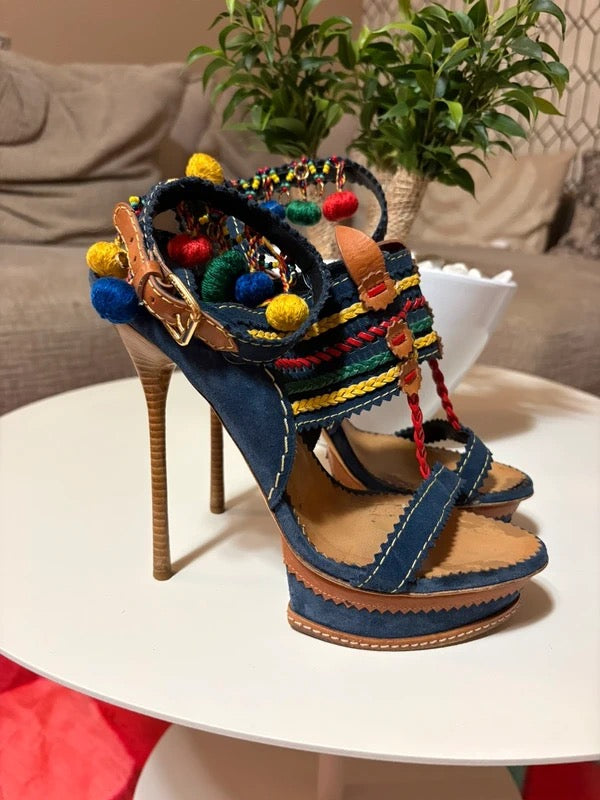 Dsquared2 Pom Pom Heels - 38.5