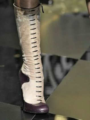 Louis Vuitton F/W 2011/2012 Fetish Boots with Python Trim - 38