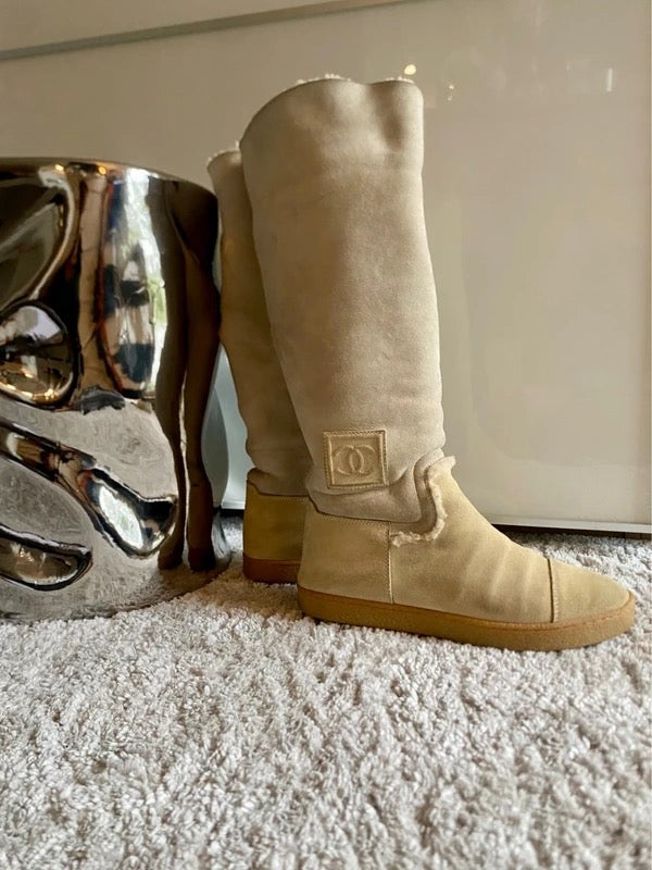Chanel “Ugg” Shearling Boots - 40