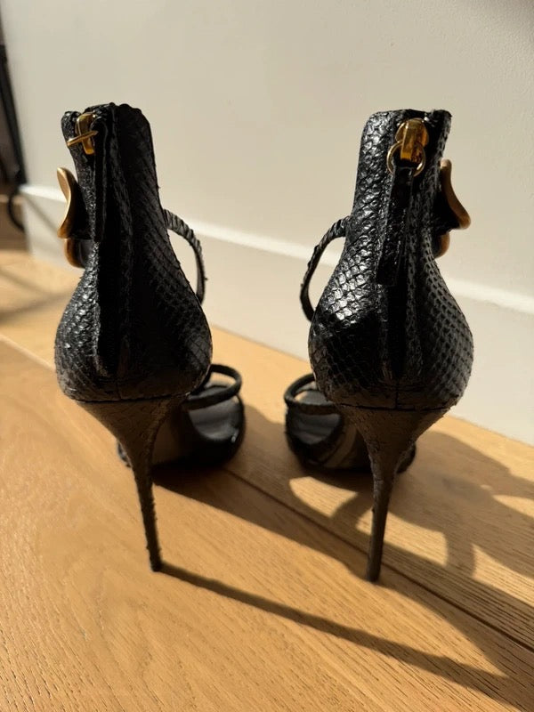 Giuseppe Zanotti Seashell Python Heels - 37.5