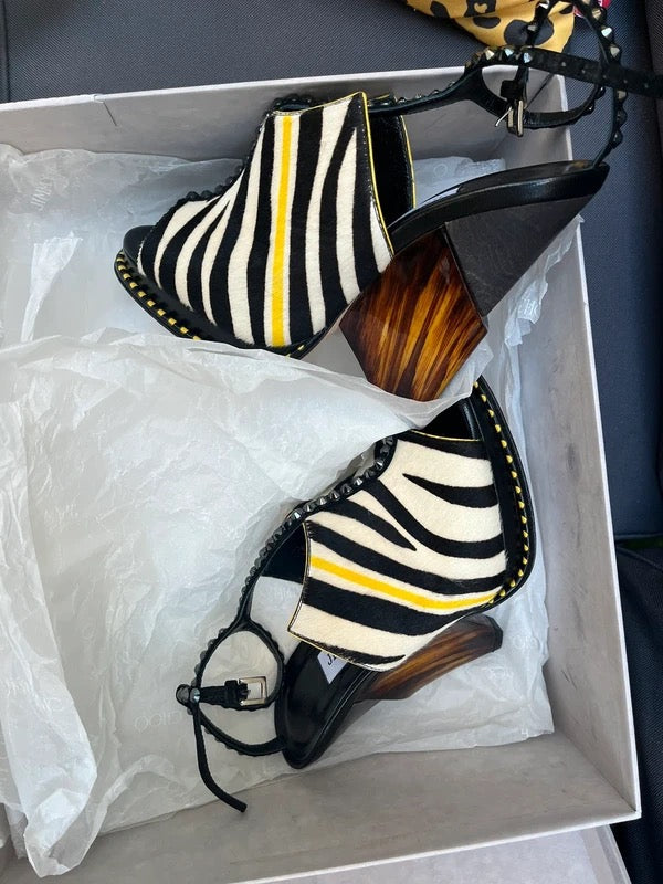 Jimmy Choo Zebra Pony Hair Wedge Heels - 36,38 + 39