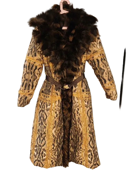 Roberto Cavalli Runway Collection Detachable Fox Fur Double Sided Puffer Coat - S/M