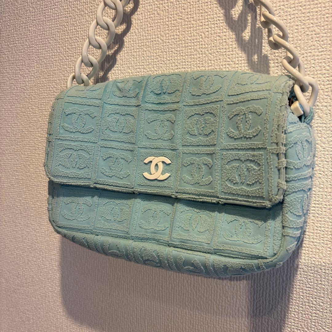 Chanel Blue Terry Cloth 2003 Sport Bag