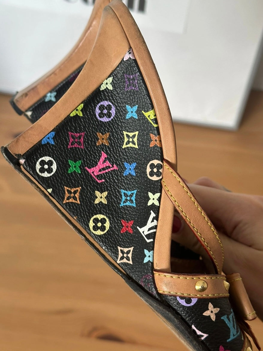 Louis Vuitton X Takashi Murakami Bow Wedge Heels - 39