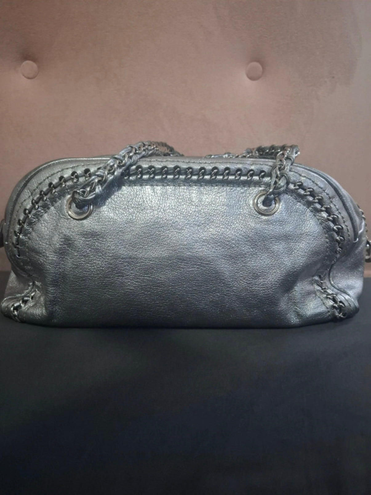 Chanel Bowling Bag Silver