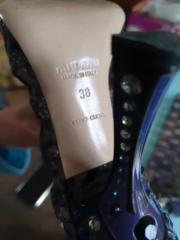 Miu Miu Sculptural Python Heels - 34.5, 38 + 39