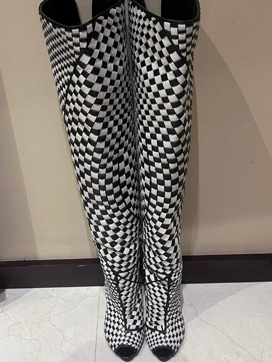 Tom Ford Geometric Print Runway 2013 Boots Brand New - 38